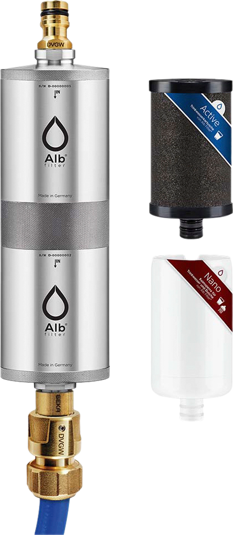 FUSION Active+Nano drikkevannfilter camping-sett med koffert forfra