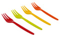 Gaffelsett Rainbow 4-delt melamin 14 cm Gimex forfra