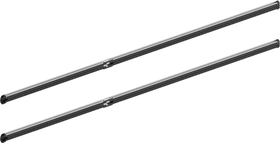 Garage Organizer Rail Kit 2 stk skinnesystem 2 m - Thule montert på garasjevegg