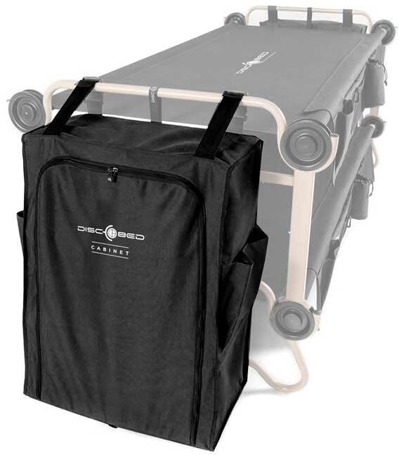 Garderobe for køyesengsystemer, 600D polyester, svart montert på Disc-O-Bed