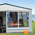 Gardiner for Solera Lux II solseil størrelse 1 i bomull/polyester blå