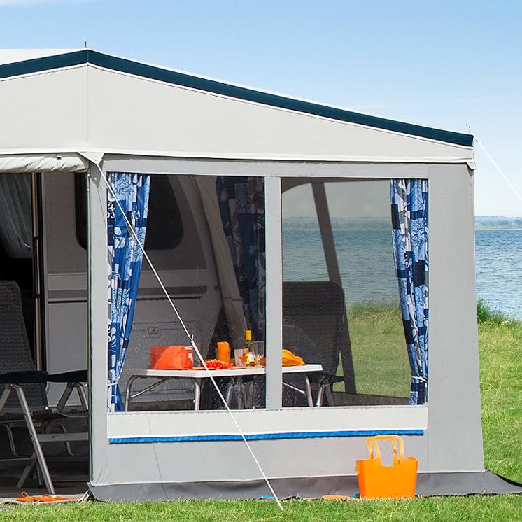 Gardiner for Solera Lux II solseil størrelse 1 i bomull/polyester blå
