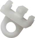 Gardinskinnestoppere for aluminiumsskinner 6 mm hvit 6 stk forfra