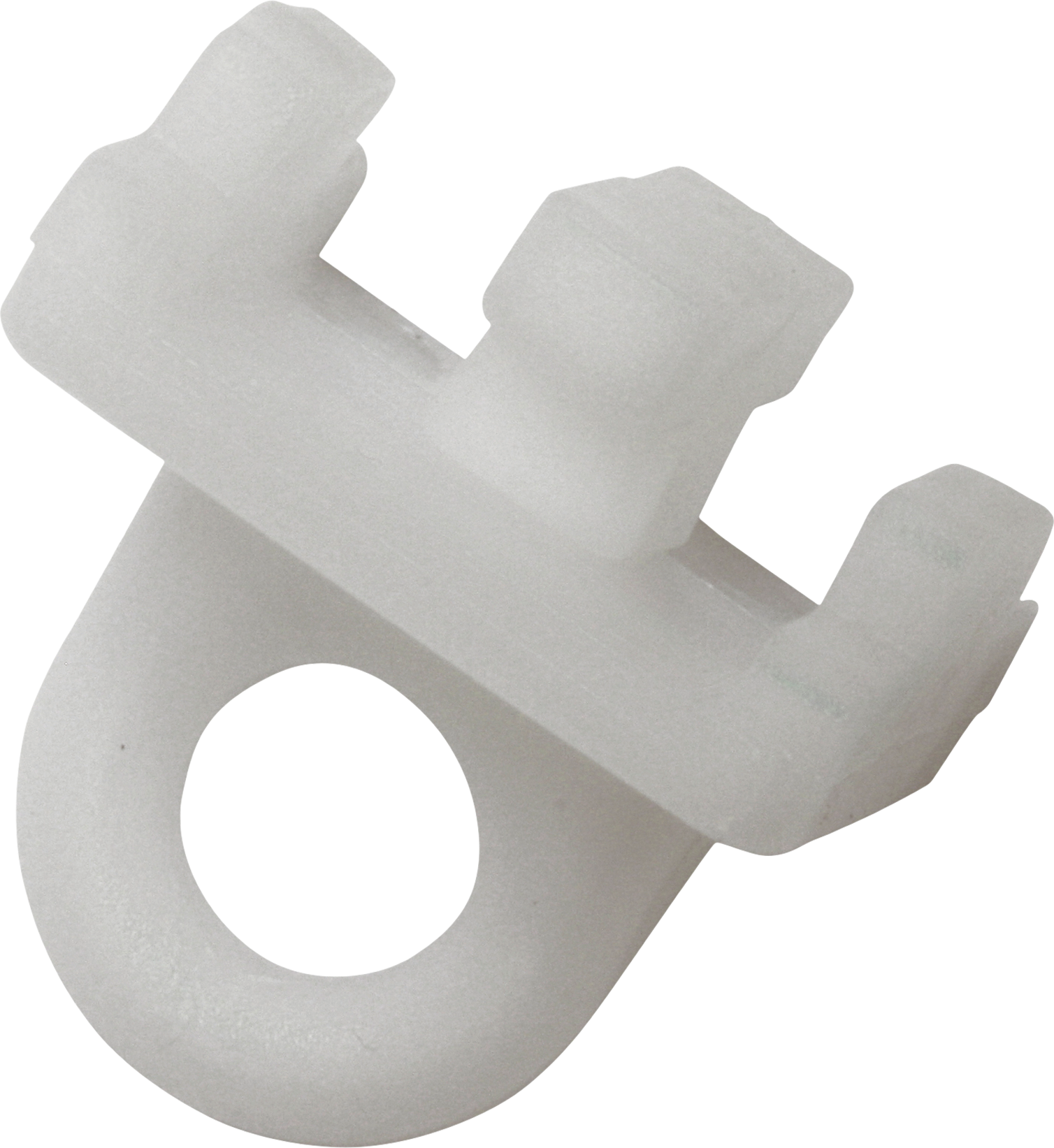Gardinskinnestoppere for aluminiumsskinner 6 mm hvit 6 stk forfra