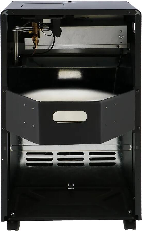 Detalj av kontrollpanel på gass- og elektrovarmeovn MRK-100T 4,2 kW 30 mbar svart