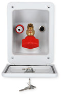 Gass- og vannuttak med sikkerhetsventil 135x99 mm - Carysan forside