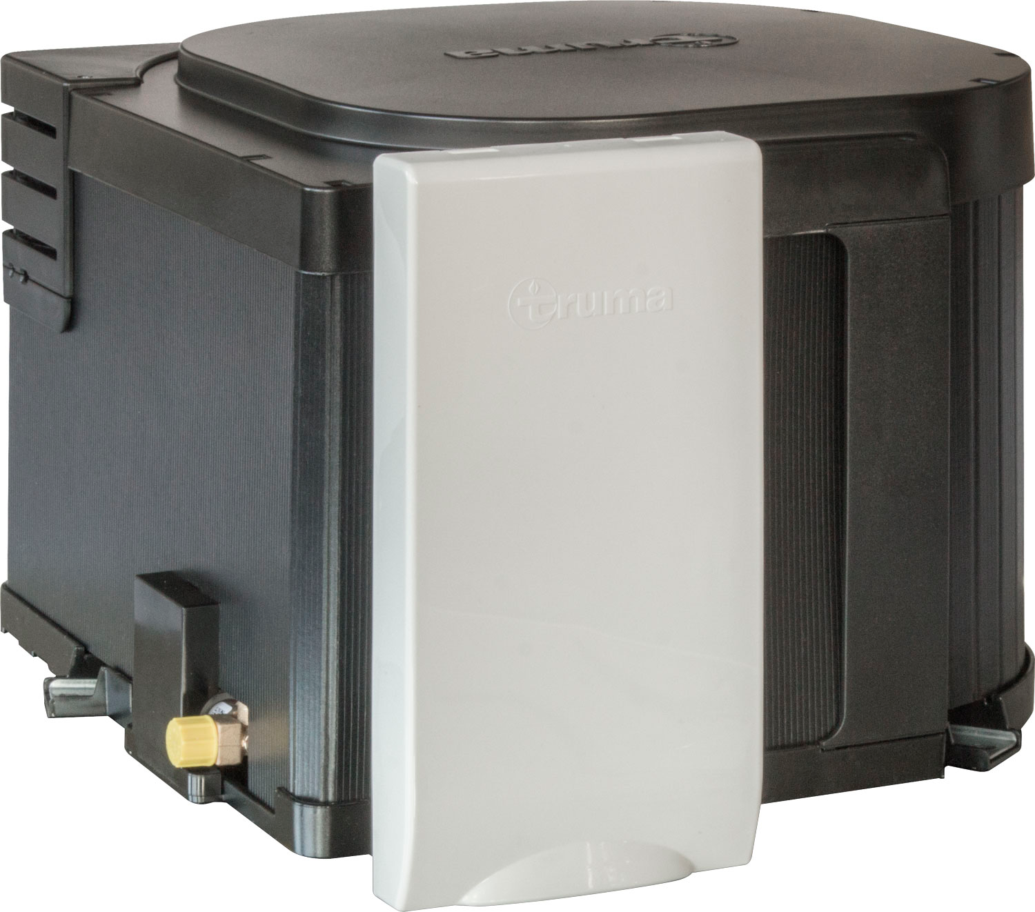 Gass varmtvannsbereder 10 l 1500 W 12 V rustfritt stål - Truma forfra