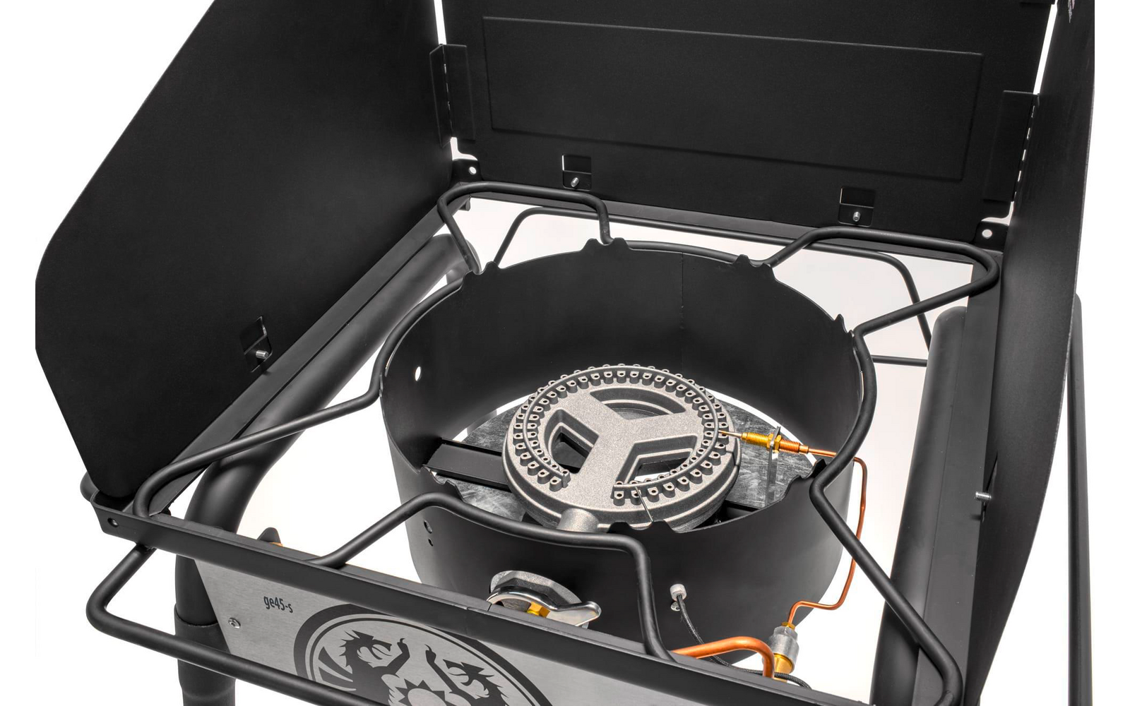 Bakside av gassbord ge45-s enkeltbrenner Petromax
