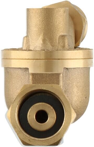 Gassfilter for direkte flaskemontering Shell-tilkobling Prakto bakside