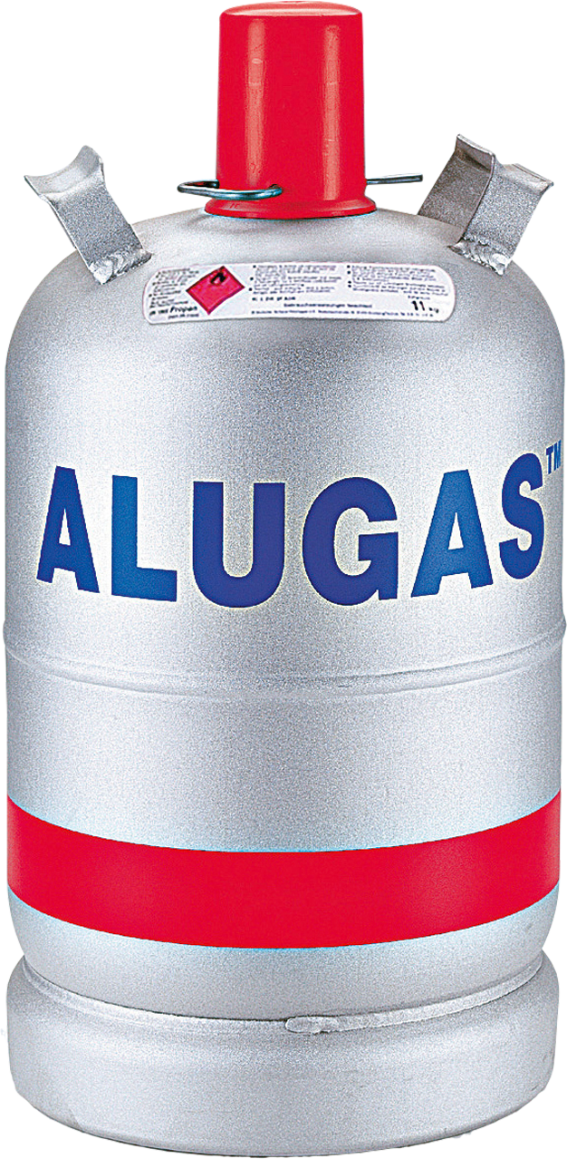 Gassflaske aluminium 11 kg tom, 5,5 kg Alugas for campingbruk