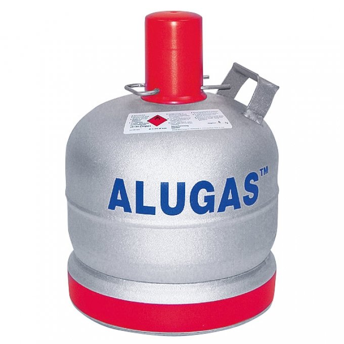 Gassflaske aluminium 6 kg tom, 3,7 kg egenvekt fra Alugas