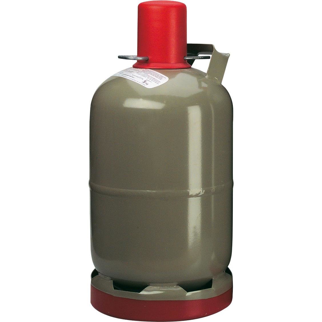 Gassflaske stål 5 kg tom med ventil Walther for camping og bobil