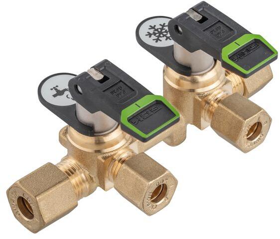 Bakside av Gassfordelerblokk Marine KSV-AB med vippehendel