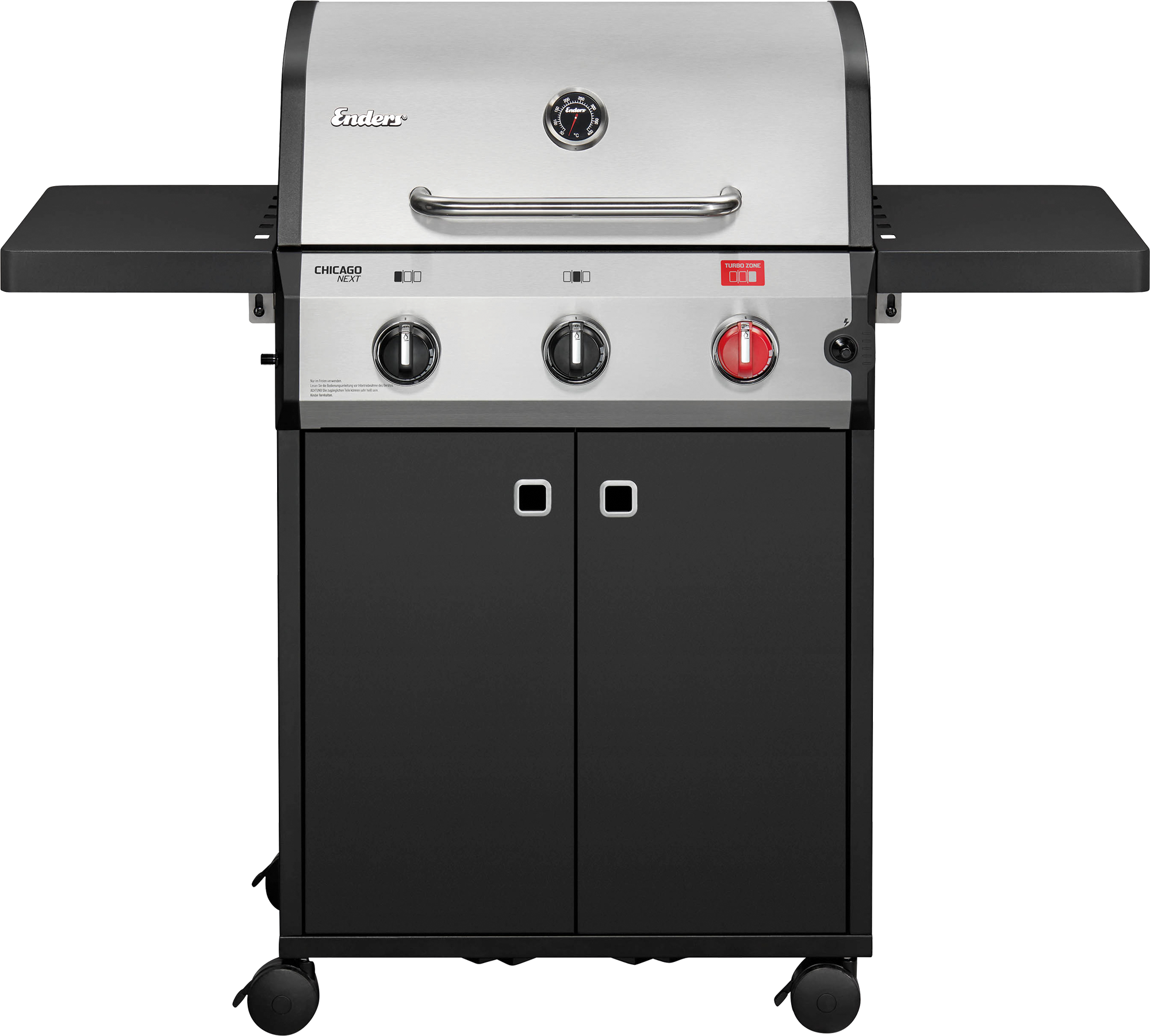 Gassgrill Chicago Next 3 R Turbo 10,6 kW piezotenn. - Enders forfra