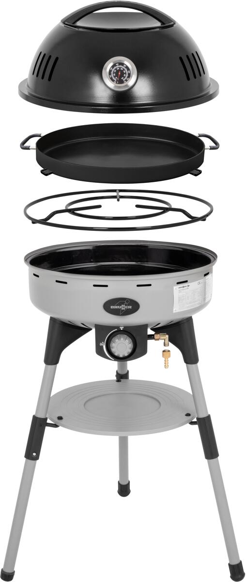 Gassgrill Devil BBQruiser HT 4 kW med lokk bakside