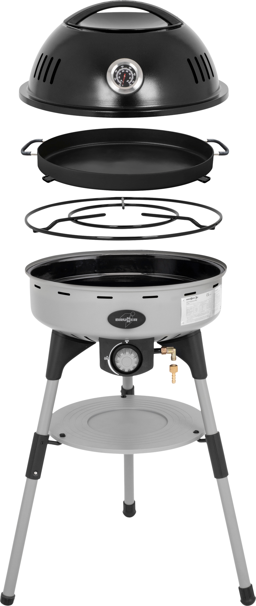 Gassgrill Devil BBQruiser HT Roundpan sett forfra