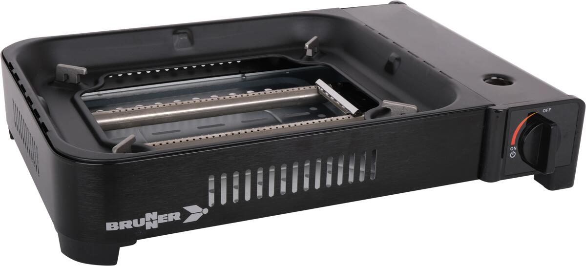 Gassgrill Devil Megagrill 2,2 kW 46x34,5 cm bordmodell montert på bord