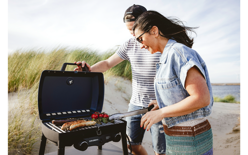 Nærbilde av grillrist på Gassgrill Explorer II bordmodell