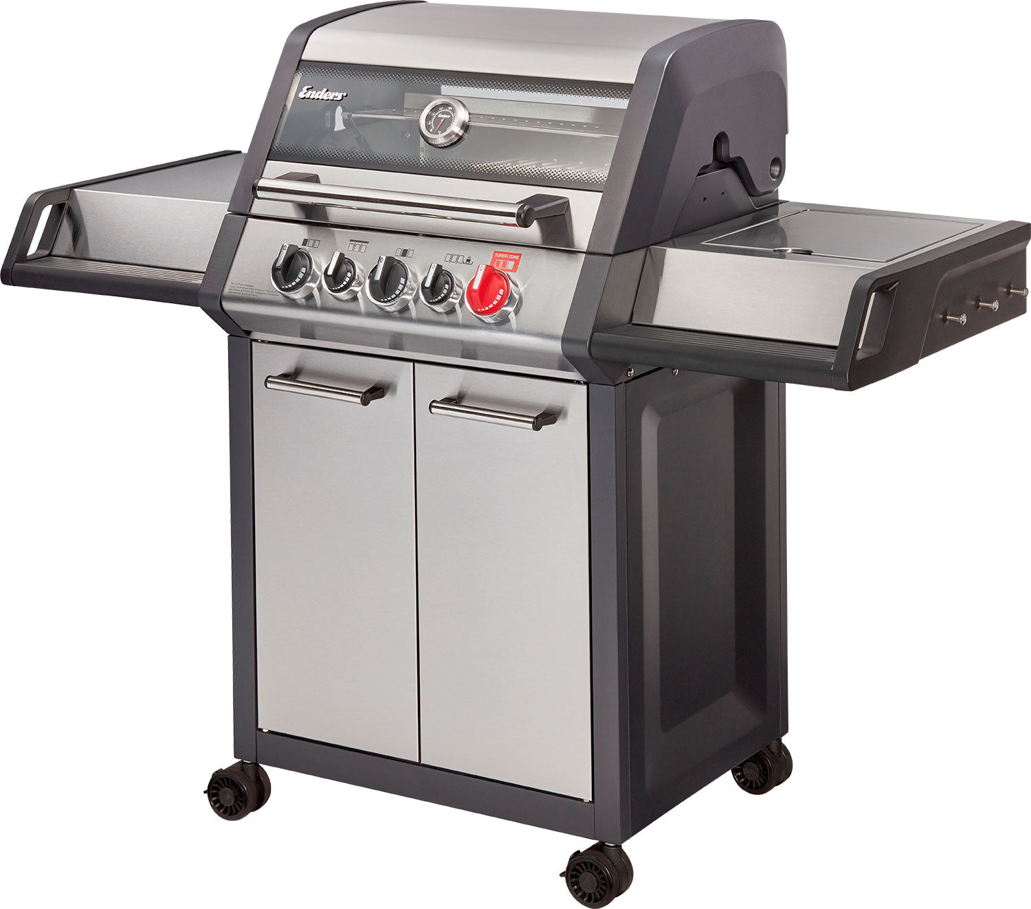 Gassgrill Monroe Pro 3 SIK Turbo rustfritt stål 50 mbar front