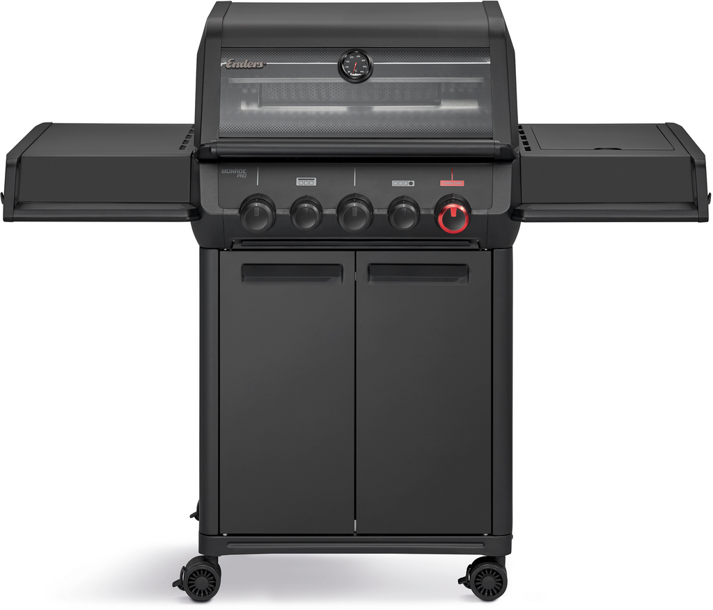 Gassgrill Monroe Pro 3 SIKR Turbo Shadow svart forfra