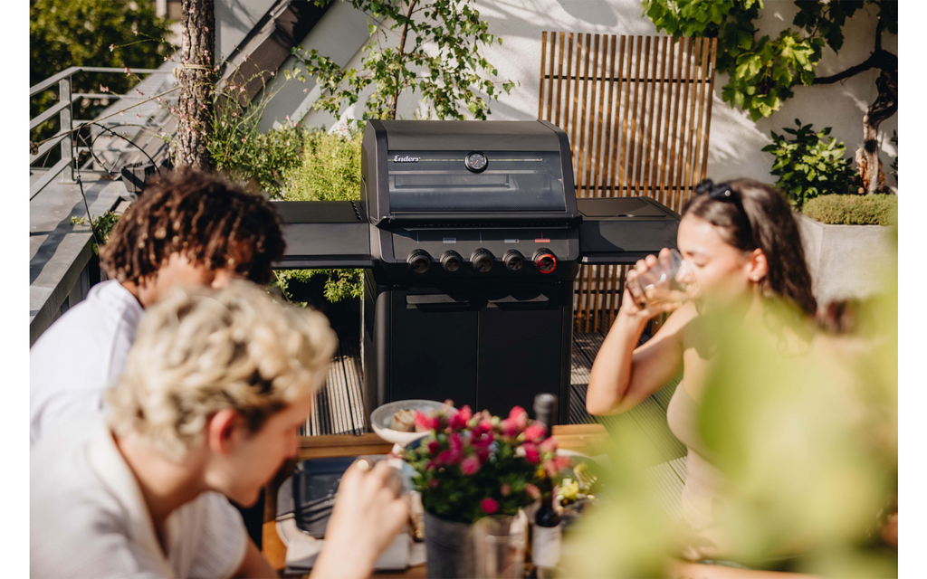 Gassgrill Monroe Pro 3 SIKR Turbo Shadow svart med tilbehør