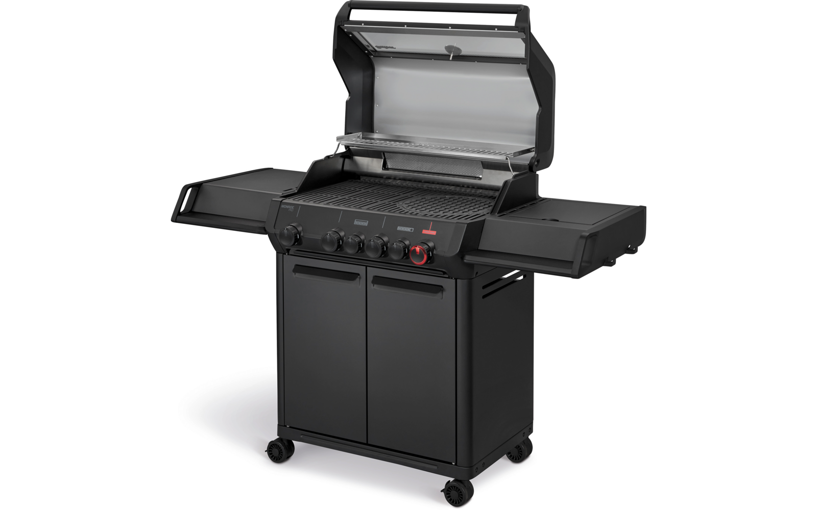 Detalj av grillrist på Gassgrill Monroe Pro 4 SIKR Turbo Shadow svart