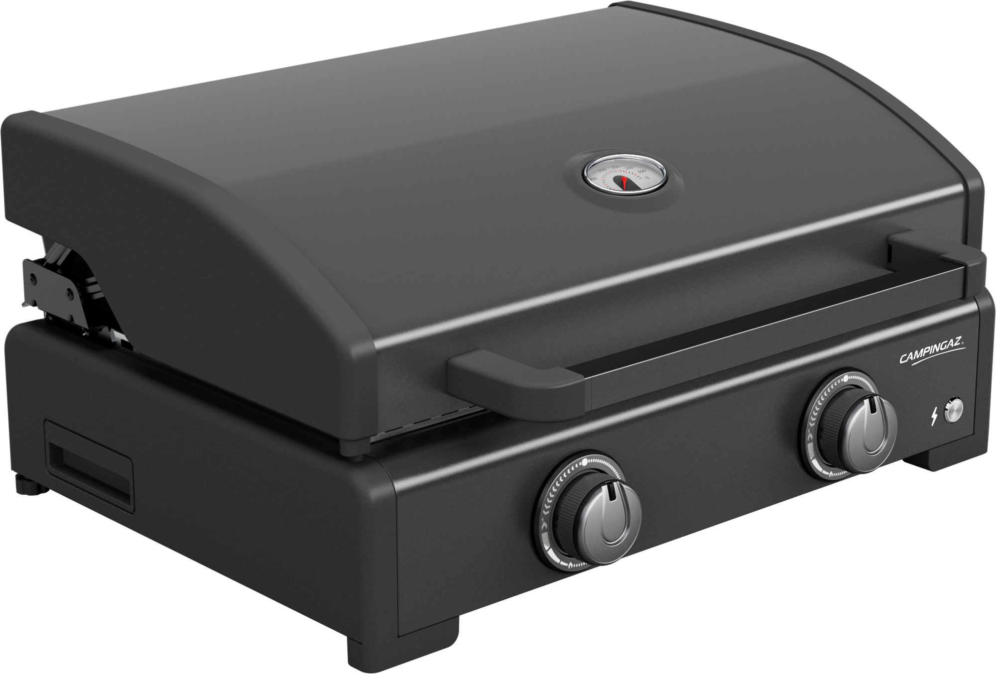 Gassgrill Plancha Onyx 2 med lokk for utendørs grilling