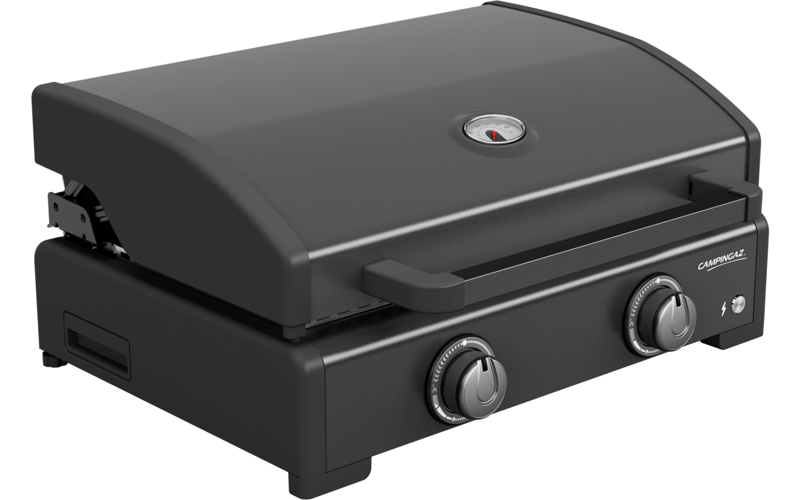 Detalj av emaljert støpejernsgrillflate på Gassgrill Plancha Onyx 2