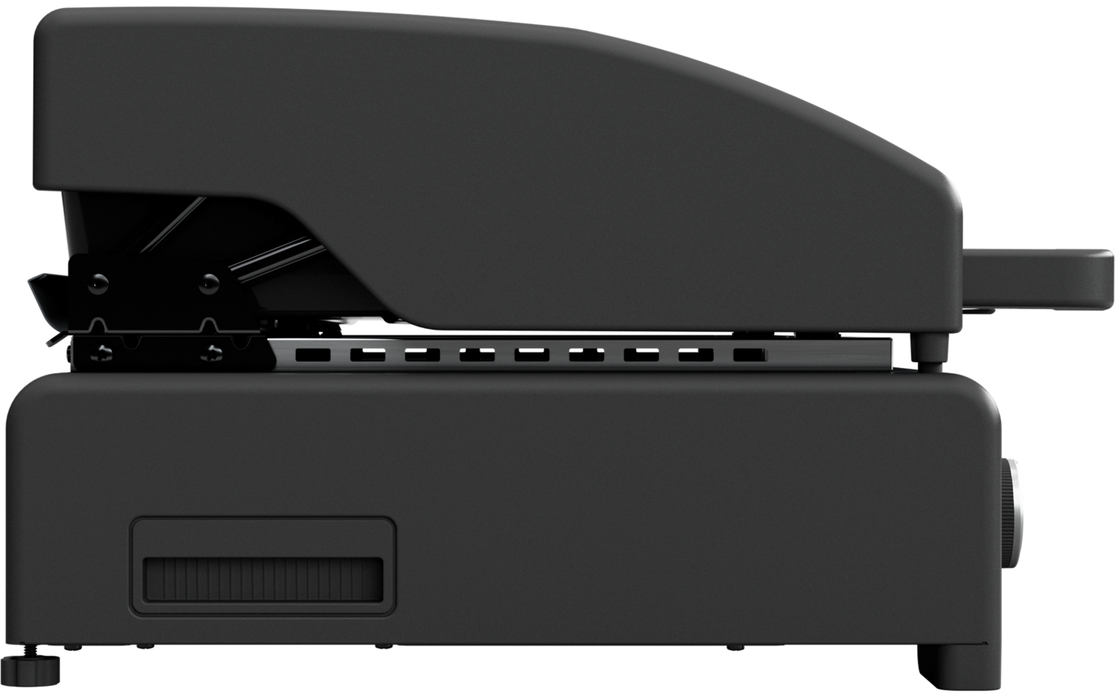Montert Gassgrill Plancha Onyx 2 med lokk på campingbord