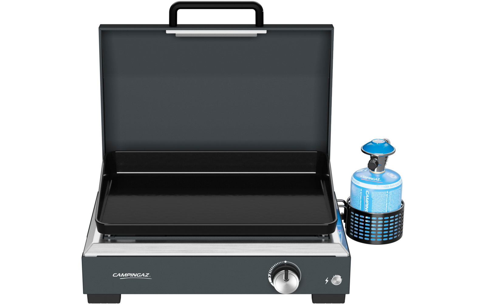 Gassgrill Plancha Sigma 1 CV med lokk med åpent lokk
