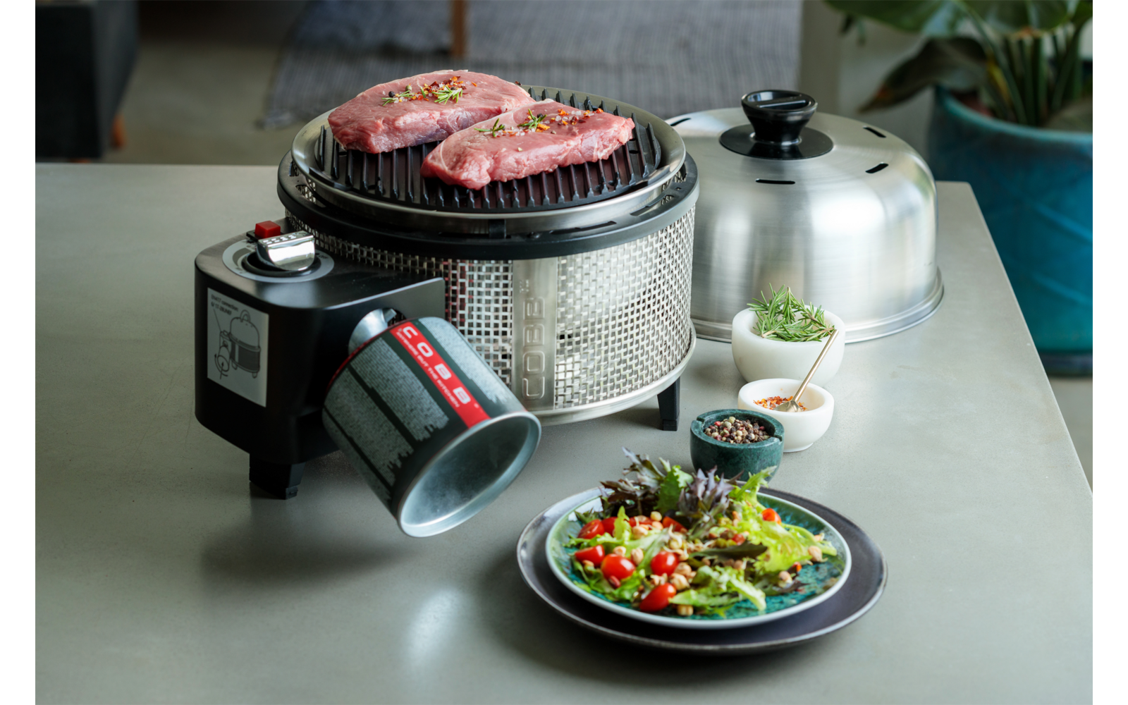 Montert Gassgrill Premier Gas Deluxe 2.0 multifunksjon med tilbehør