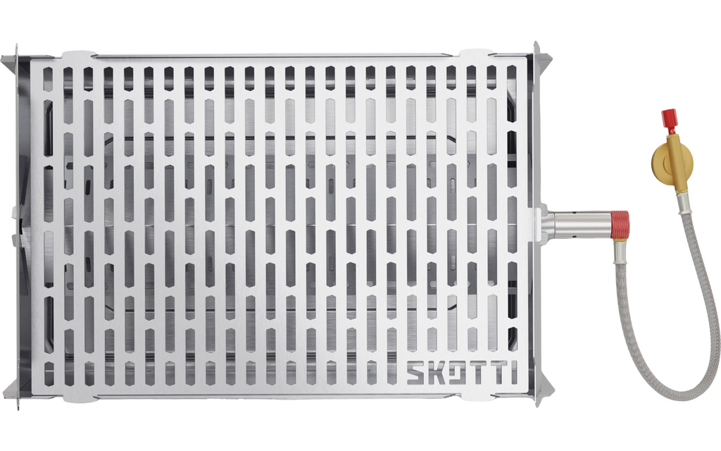 Detalj av Gassgrill i rustfritt stål med bæreveske 3,3 kg for camping - SKOTTI