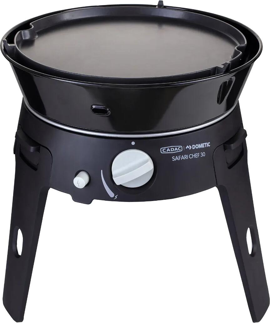 Montert Gassgrill Safari Chef 30 HP 1,8 kW med grillrist og lokk