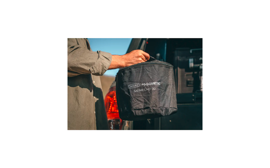 Gassgrill Safari Chef 30 LP Combo ø30 cm på campingplass