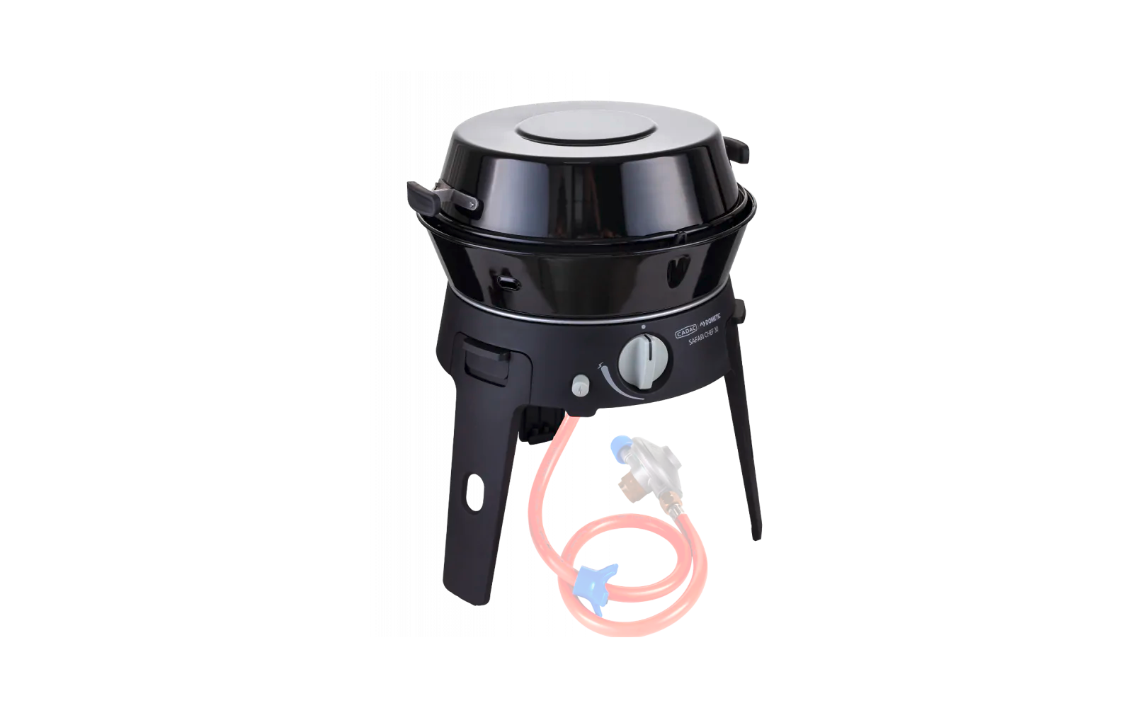 Nærbilde av sammenleggbare ben på Gassgrill Safari Chef 30 LP Combo ø30 cm