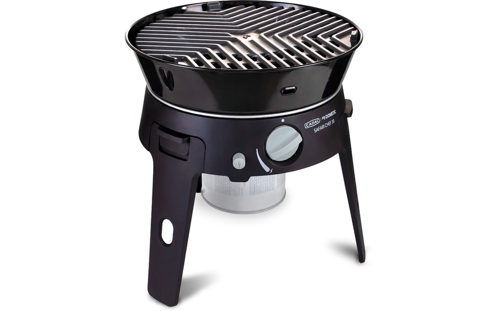 Gassgrill Safari Chef Combo 3-i-1 ø30 cm 4 kg - Cadac med sammenleggbare ben