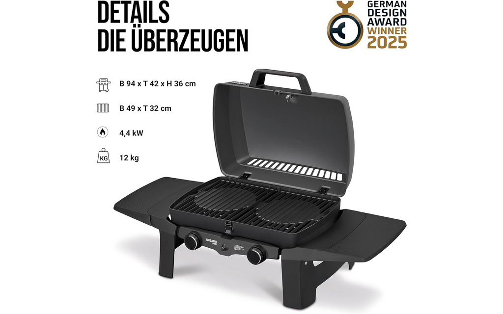 Gassgrill Urban II Pro bordmodell 4,4 kW 12 kg - Enders