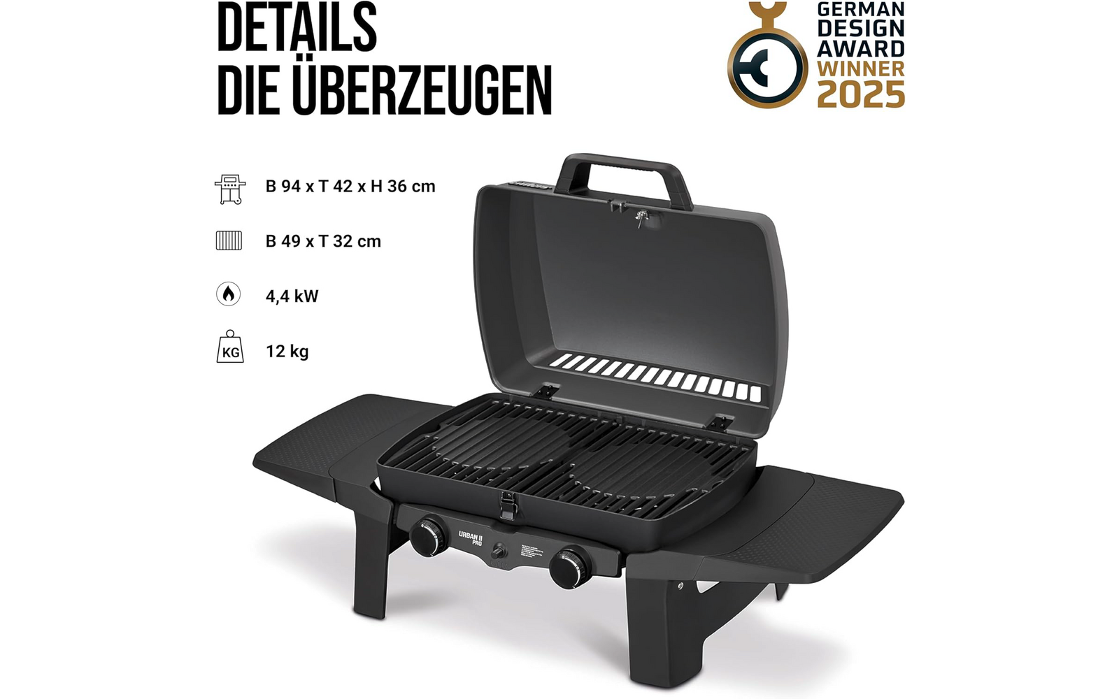 Gassgrill Urban II Pro bordmodell 4,4 kW 12 kg - Enders