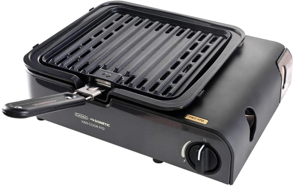 Bakside av Gassgrill Van Cook PRO FFD bordmodell for bobil