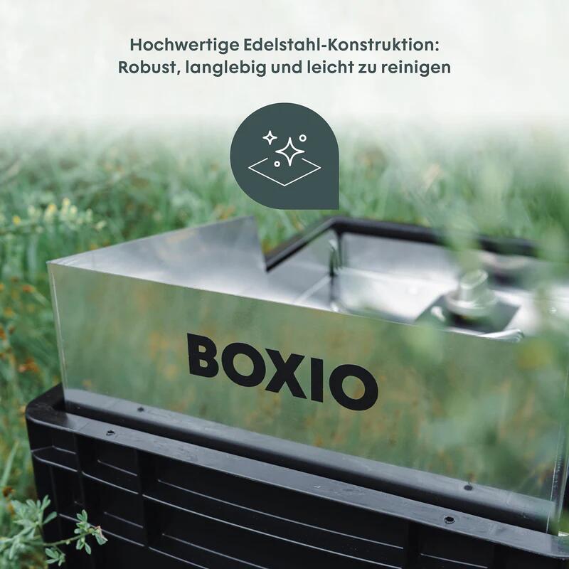 Gasskoker 1-brenner i euroboksformat 1500W svart gassregulator