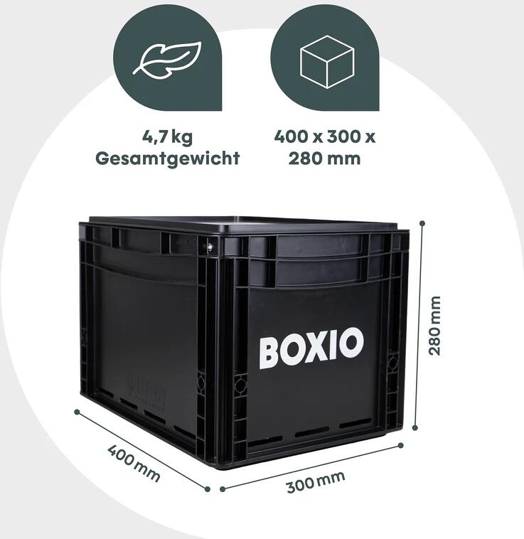Gasskoker 1-brenner i euroboksformat 1500W svart bakside