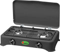 Gasskoker 2-bluss 3,5 kW 48x29 cm emaljert - CF Parker forfra