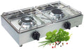 Gasskoker 2-bluss 50 mbar med flammesikring 6 kW - CF Parker for camping