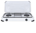 Gasskoker 2-bluss med flammesikring 50 mbar 60x33 cm - Cago for camping