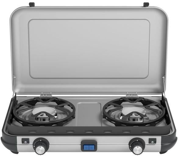 Gasskoker 2-bluss Camping Kitchen 2 Maxi CV 3600W bakside