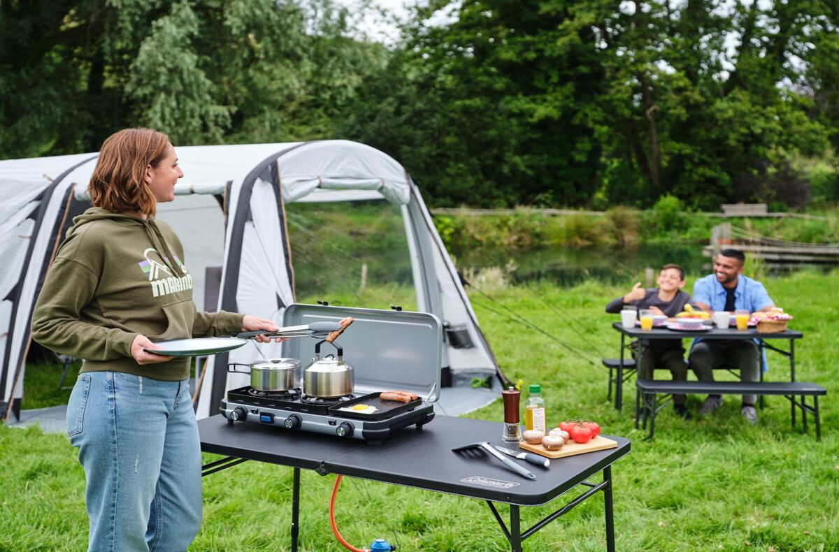 Kompakt pakkestørrelse av Gasskoker 2-bluss Camping Kitchen 2 Maxi CV 3600W