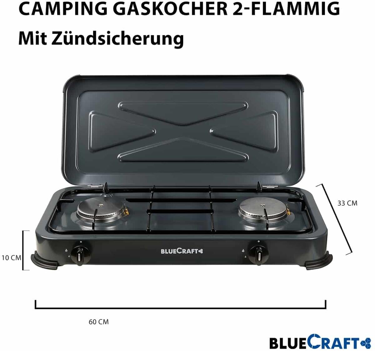 Detalj av tennsikring på Gasskoker 2-brenner 4,4 kW med tennsikring 60 cm - BlueCraft