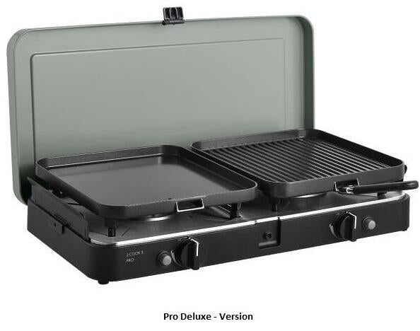 Gasskoker 2-Cook 3 med to brennere 4 kW 27x50 cm - Cadac bakside