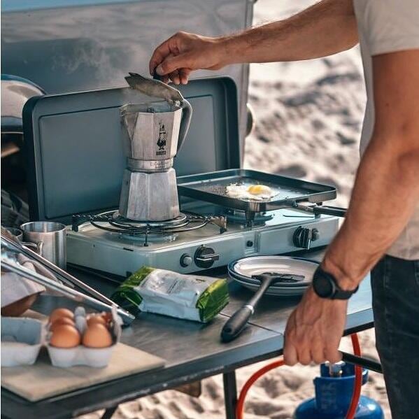 Gasskoker 2-Cook 3 med to brennere 4 kW 27x50 cm - Cadac oversikt