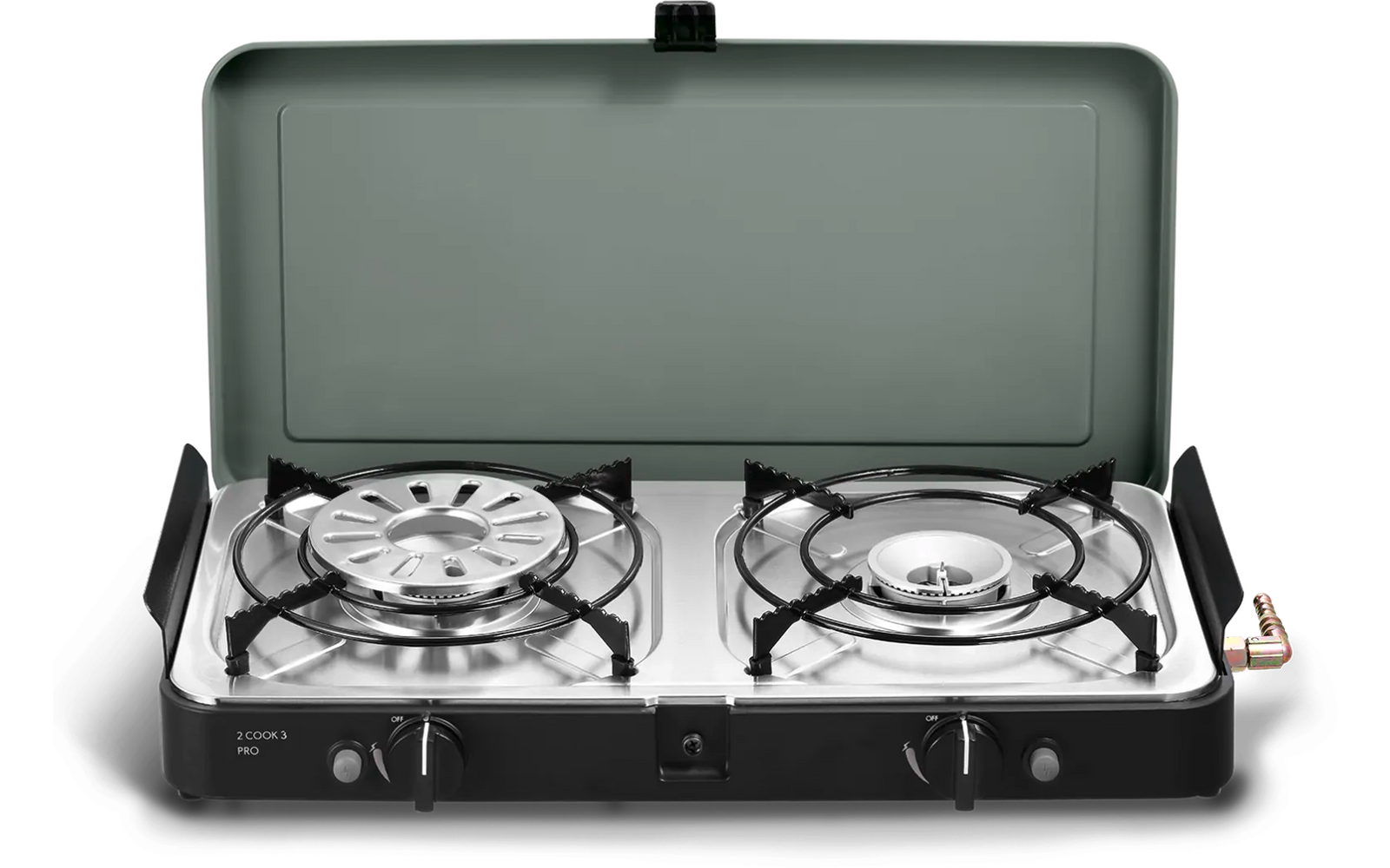 Rutschfeste gummiføtter på Gasskoker 2 Cook 3 Pro Deluxe 2-bluss 30 mbar